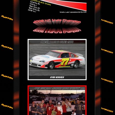 Ryan Heavner Racing - Walters Web Design ( 2007 Website Designs )