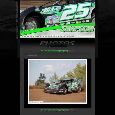 Chad Simpson Racing - Walters Web Design ( 2011 Website Designs )