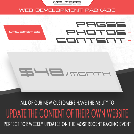 Walters Web Design Racing Website Development Package