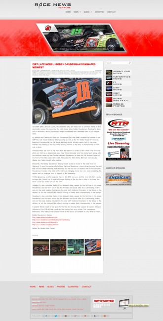 Bobby Dauderman Racing PR In Action ( Press Writer )