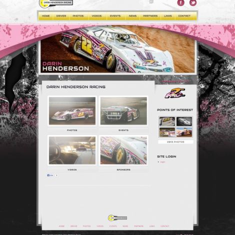 Darin Henderson Racing - Walters Web Design ( 2013 Website Designs )