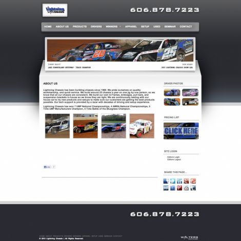 Lightning Chassis - Walters Web Design ( 2013 Website Designs )