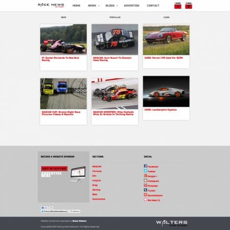 Racing News Network - Walters Web Design ( 2013 Website Designs )