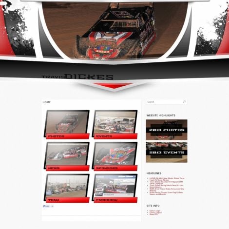 MLRA Travis Dickes Racing - Walters Web Design ( 2013 Website Designs )