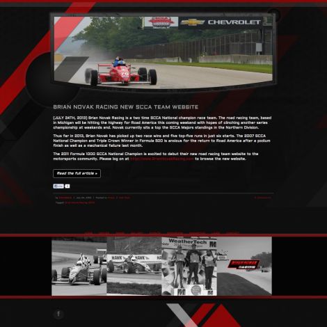 Brian Novak Racing SCCA Driver - Walters Web Design ( 2013 Website Designs )