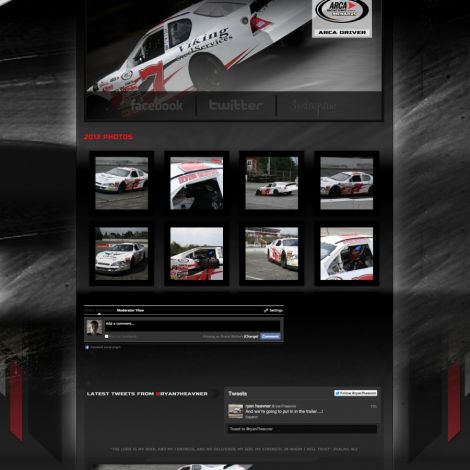Ryan Heavner Racing - Walters Web Design ( 2013 Website Designs )