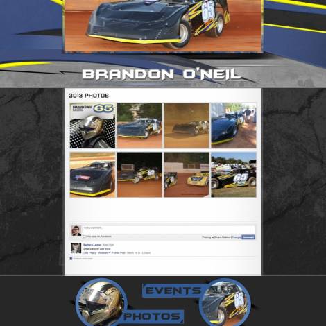 Brandon O'Neil Racing Walters Web Design ( 2014 Website Designs )