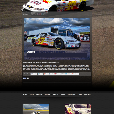 Chris Walker Motorsports - Walters Web Design ( 2014 Website Designs )