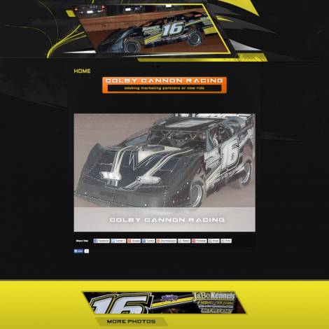 Colby Cannon Racing - Walters Web Design ( 2014 Website Designs )