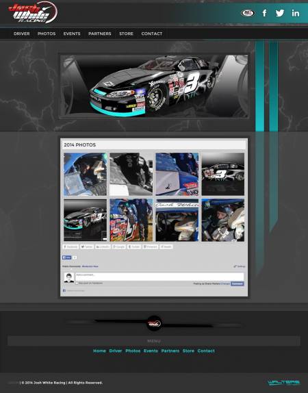 Josh White ARCA Racing Series Driver Website Design - Walters Web Design Small