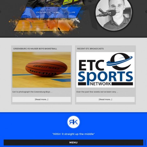 Ryan Kent Jr Sports Broadcaster Website Design- Walters Web Design