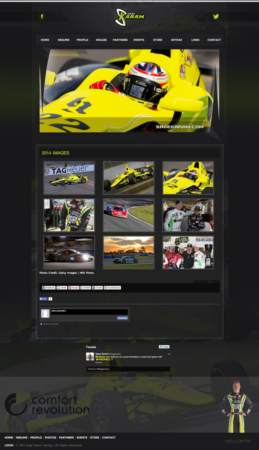 Sage Karam IndyCar Driver Website