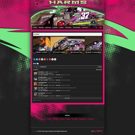 Wes Harms Racing Website Links - Walters Web Design