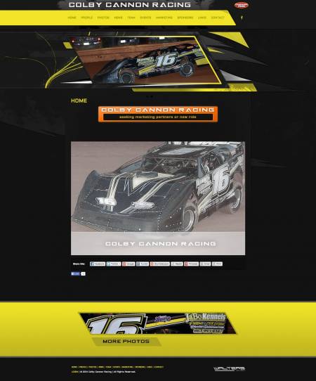 Colby Cannon Racing - Walters Web Design ( Dirt Racing Team Website )
