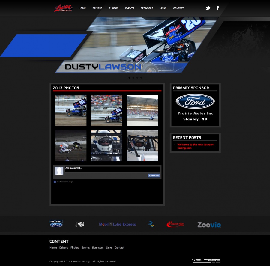 Lawson Racing Sprint Car Website - Walters Web Design