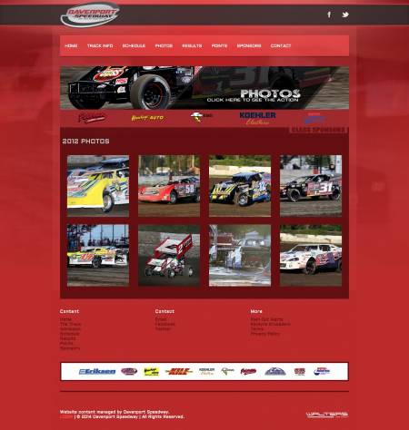 Davenport Speedway Website Design ( Walters Web Design )