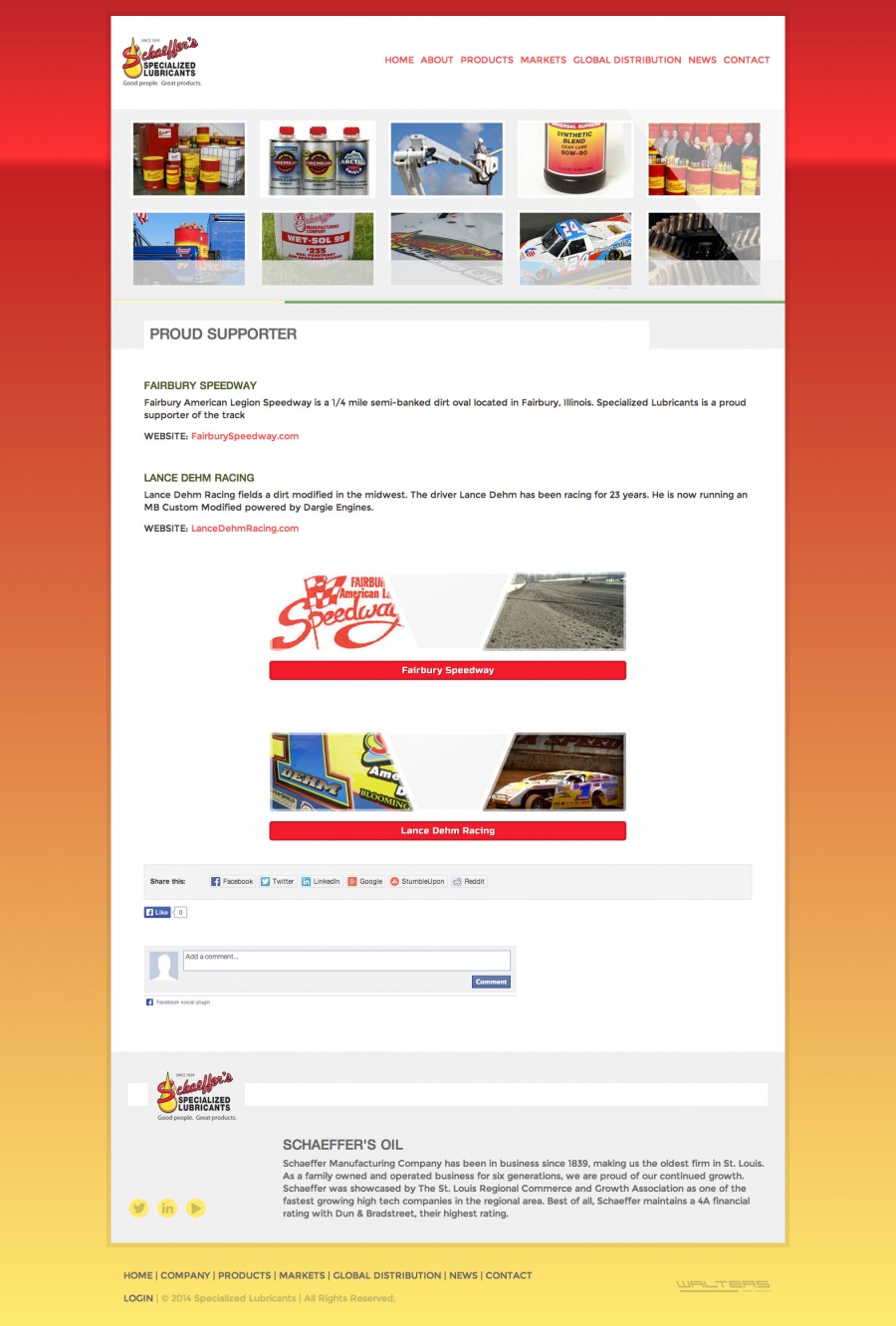 Schaeffer's Specialized Lubricants Website Design ( Walters Web Design )