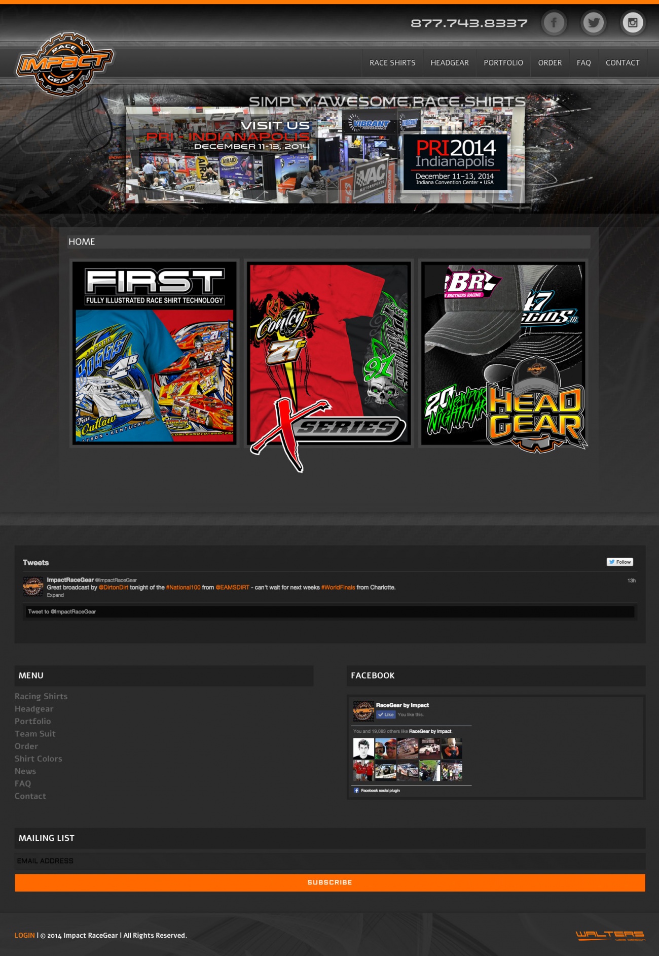 Impact Race Gear Website Design - Walters Web Design