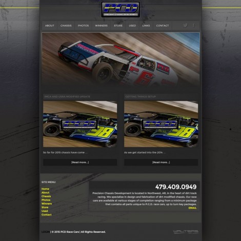 2015 PCD Race Cars Website - Walters Web Design