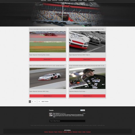 Ryan Heavner Racing ARCA Racing Series Driver Website - Walters Web Design