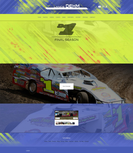 2016 Lance Dehm Racing Dirt Mod Website - Walters Web Design