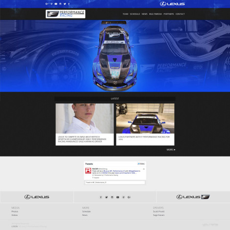 Lexus F Performance Racing IMSA Team Website Design - Walters Web Design